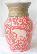 Elephant Print Vase