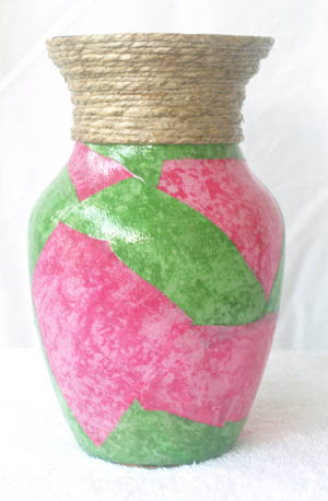 Pink and Green Vase